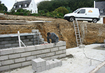 Réalisation des fondations à Lachaussee